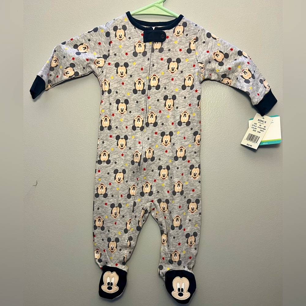 3-6M Disney Mickey Footie PJ!